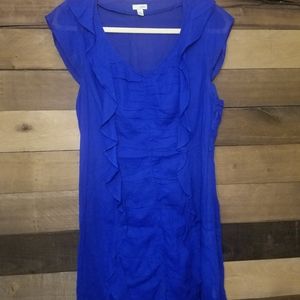 Anthropologie size 6 electric royal blue dress